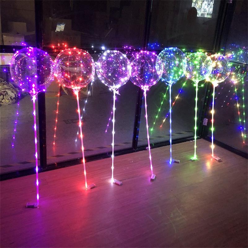 LED Luminous LED Bobo Balloon Light light not flashTransparent Balloons 3M String Lights Christmas Party Wedding Decorations Hot 04