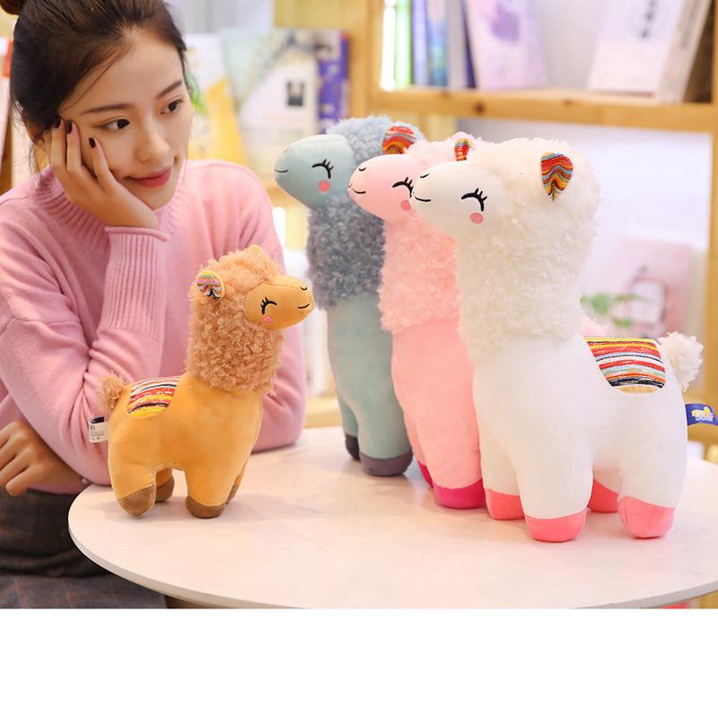 25cm Plush Toys Cute Alpaca Dolls Home Decoration Kids Children Doll Soft Cushion Stuffed Animals Boy Toy Birthday Gifts