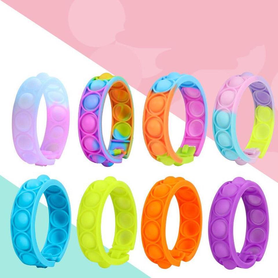 Decompression toy Bracelet 8 style Press Bubble Photosensitive Color Change Puzzle SensoryToy For Kids Fidget Vent Toys