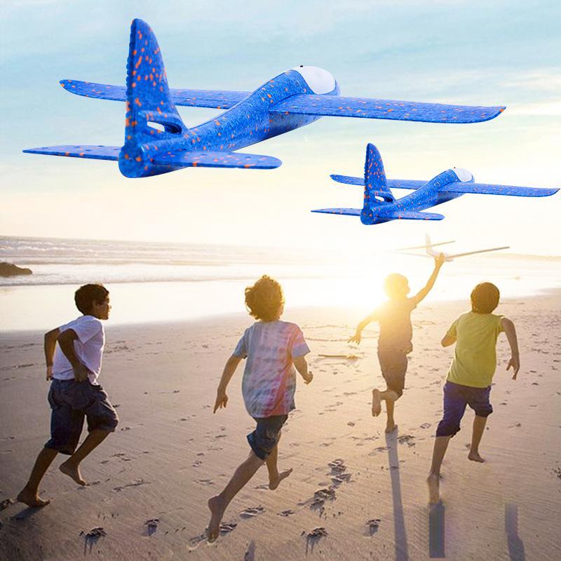 2021 Led Toys Large Hand Throw Airplane Foam Glider Epp Rounding Children ' ;S Model Toy Wholesale