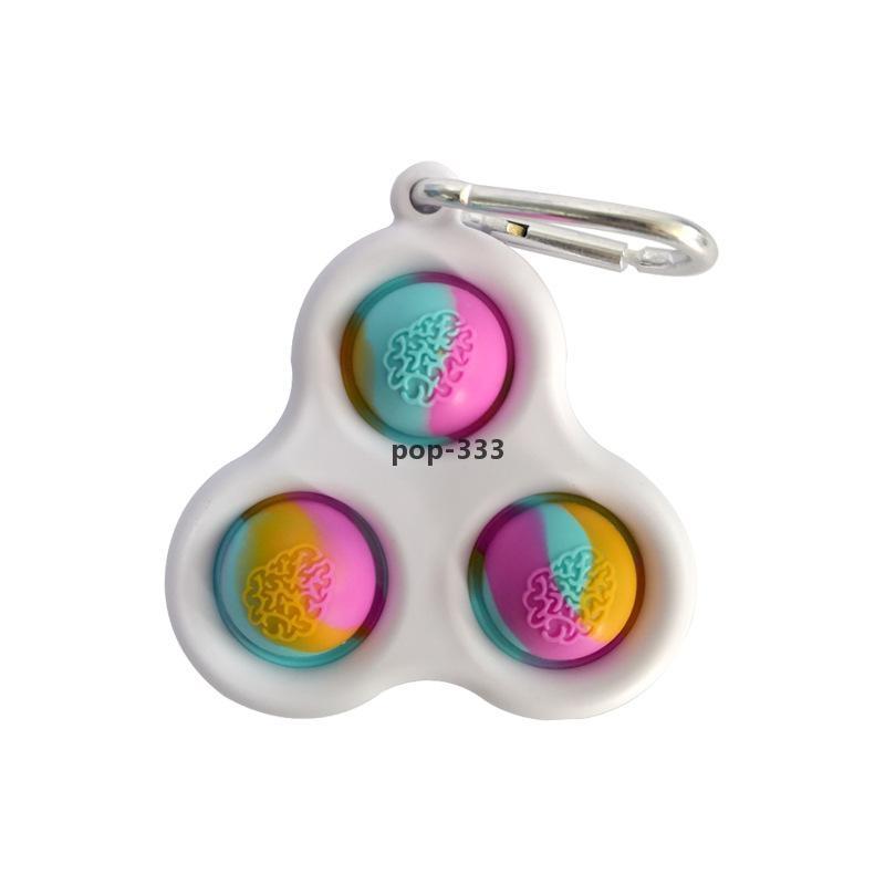 Decompression Toy Simple Dimple Keychain Push It Fidget Toys Color Mixing key chain Anti Stress Bubble Board National Flag