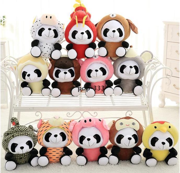 Cute Panda Plush Stuffed Animals Doll 20CM 12Models Children Birthday Creative Gifts kids toys