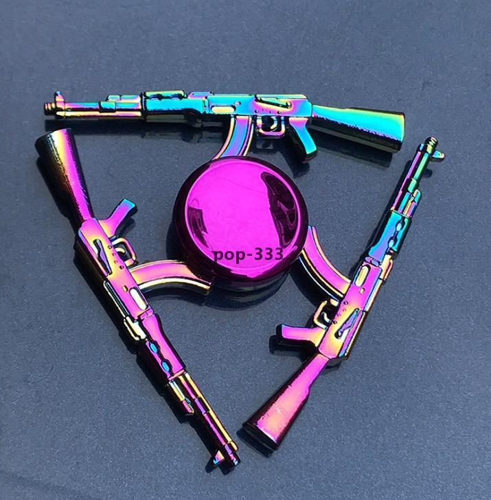 Dazzling color finger Spinner zinc alloy pressure toy Hand gyro factory wholesale