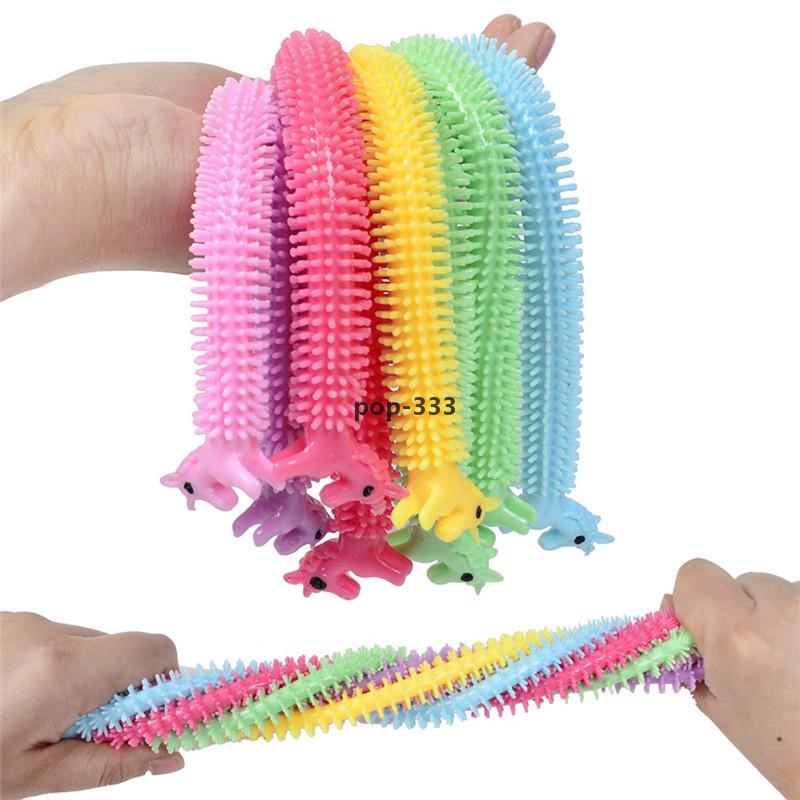 Anti Stress Toys Cute Worm Noodle Stretch String TPR Rope Anti Stress Toys String Fidget Autism Vent Toys Random Color Decompression Toy