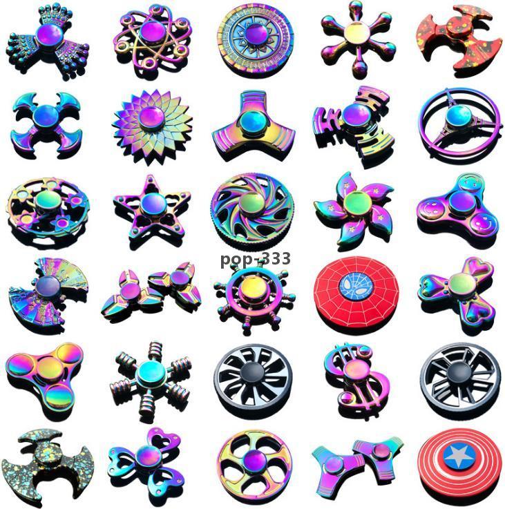 Colorful Fingertip Gyroscope Zinc Alloy Stress Relief Toy