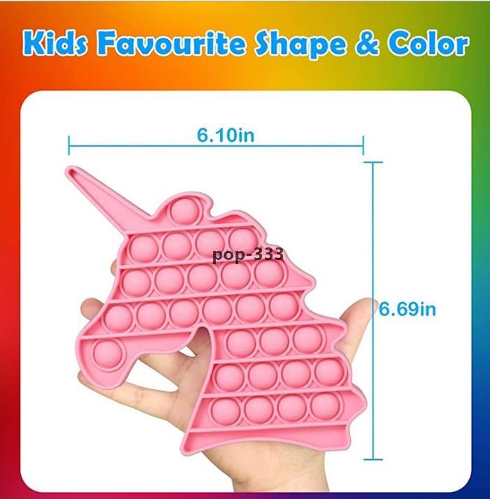 Anti-rat pioneer unicorn decompress desktop puzzle toy rainbow butterfly flower apple finger bubble music color