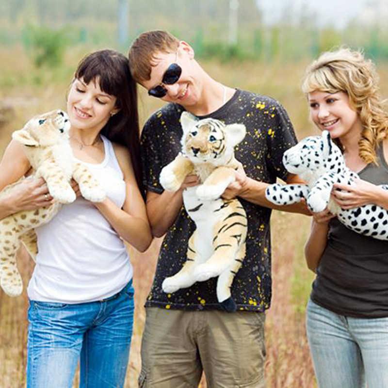 40-60cm 4 Styles Soft Stuffed Animals Lying Tiger Plush Toys Pillow Lion Peluche Kawaii Leopard Doll Girl Toys For Children H0910 H1025