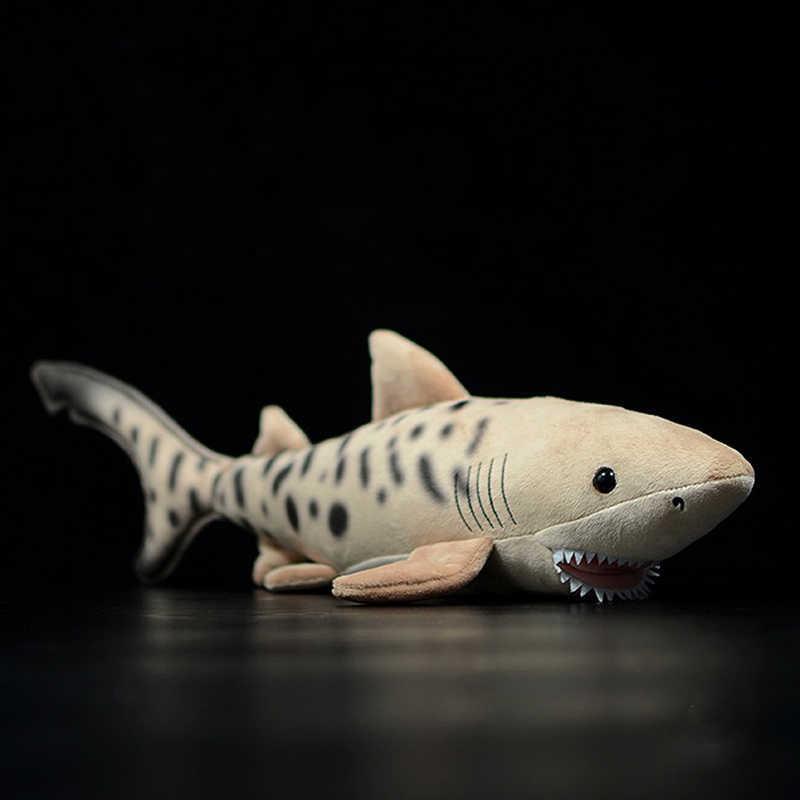 52CM tiger shark plush toy long soft real marine animal bullhead shark plush toy childrens gift H1025