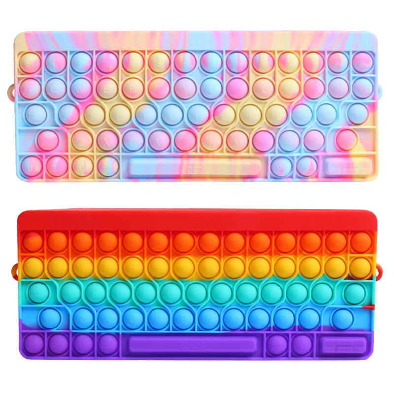 Fidget Toys Sensory Christmas Halloween keyboard game pencil case Push Bubble Tie dye Anti Stress Children Adults Decompression Toy Surprise wholesale