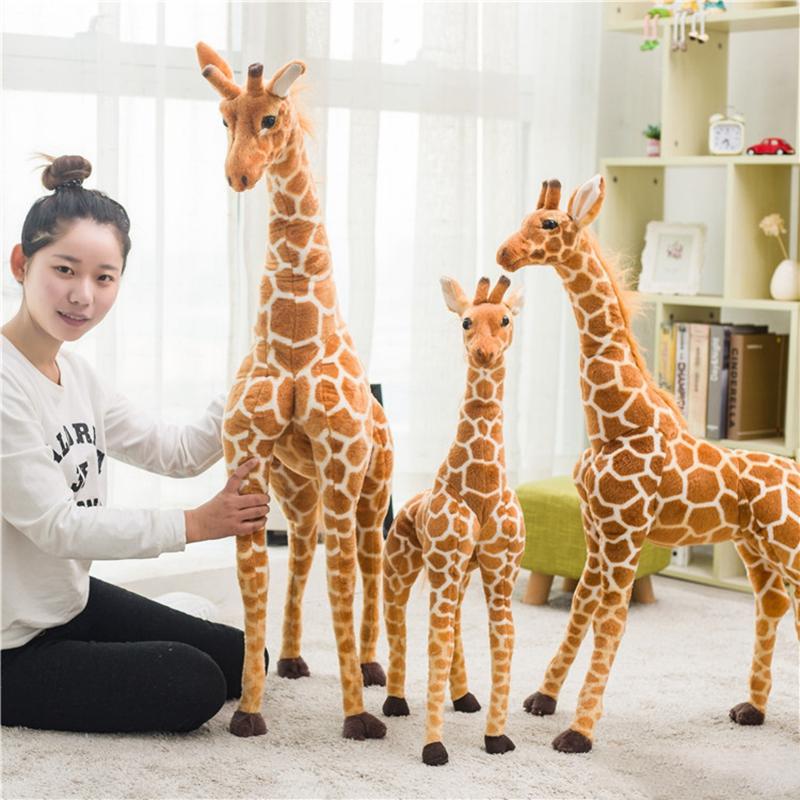 Huge Real Life Giraffe Plush Toys Cute Stuffed Animal Dolls Soft Simulation Doll High Quality Birthday Gift Kids Toy
