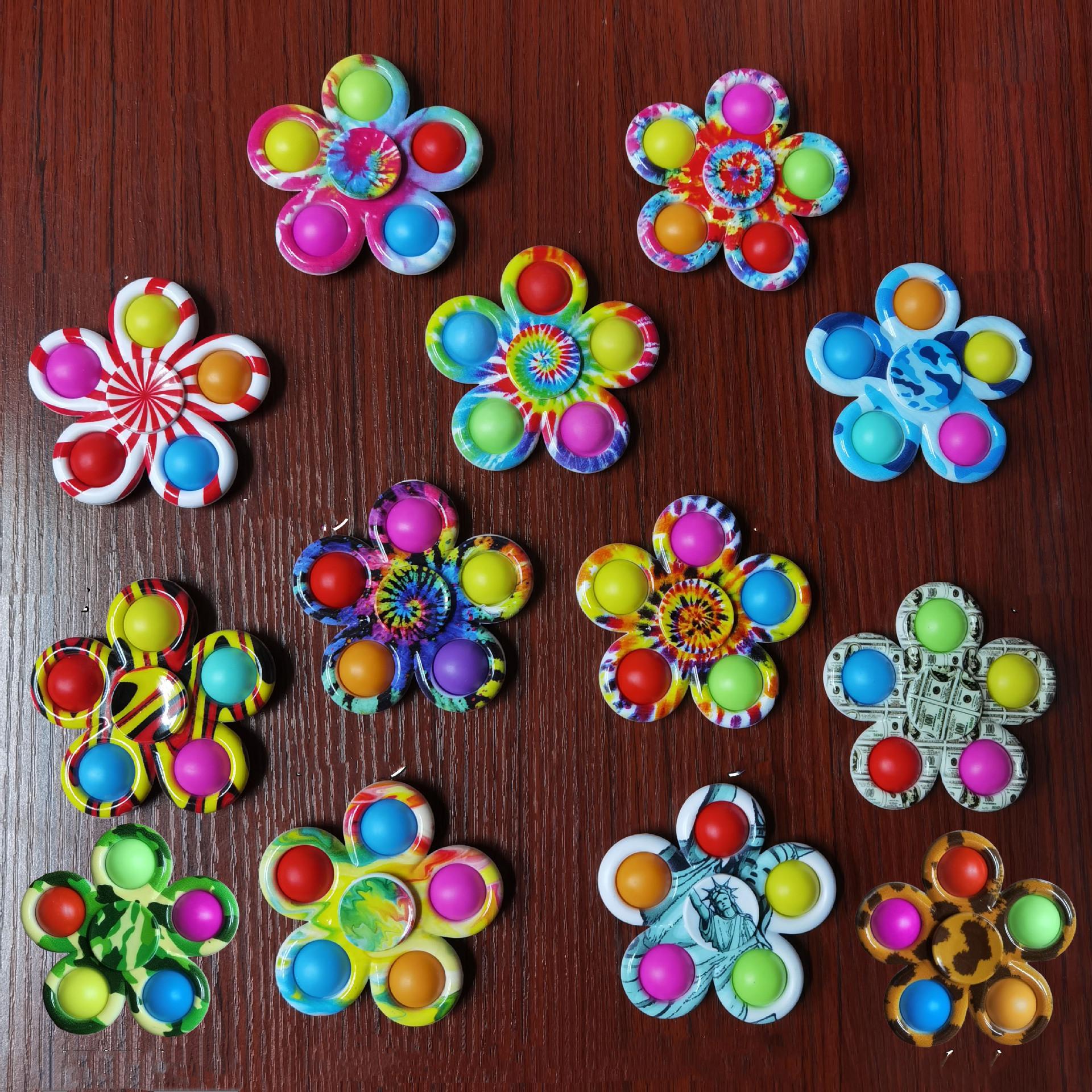 Colorful Sensory Fidget Push Bubble Board Toys Simple Dimple Fidgets Finger Play Game Anti Stress Spinner