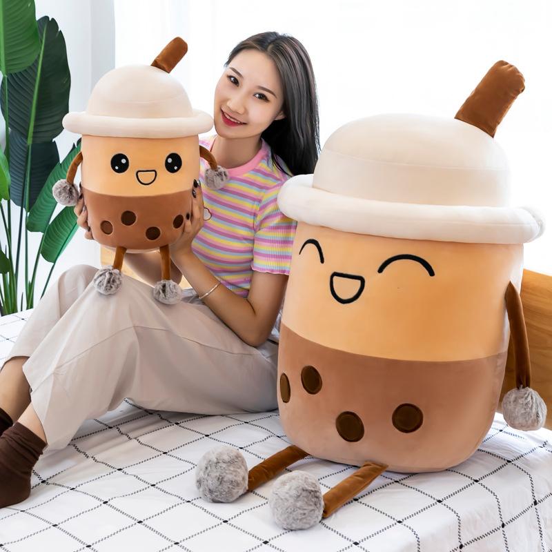 Pearl milk tea pillow dolls plush cute girl toy sleeping bed super soft net celebrity sleepings doll