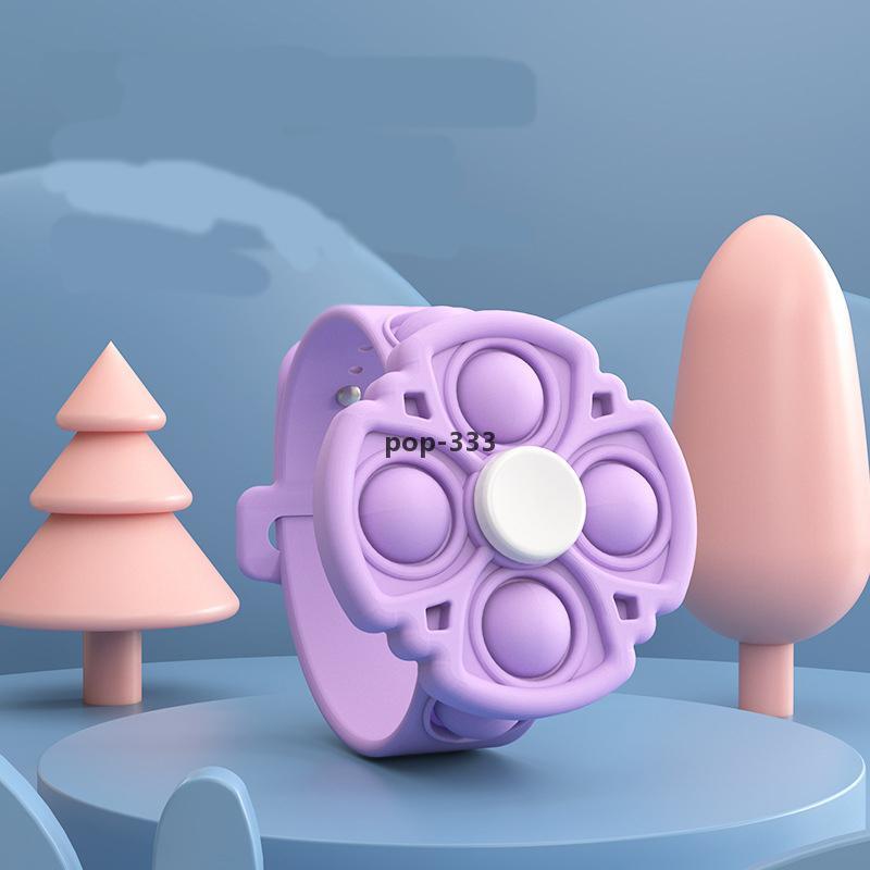 Decompression Rainbow Push Bubble Rotate Bracelet Toy Fidget Autism Reliver Stress Toys Adult Kids Antistress SensoryToys for Children Gift