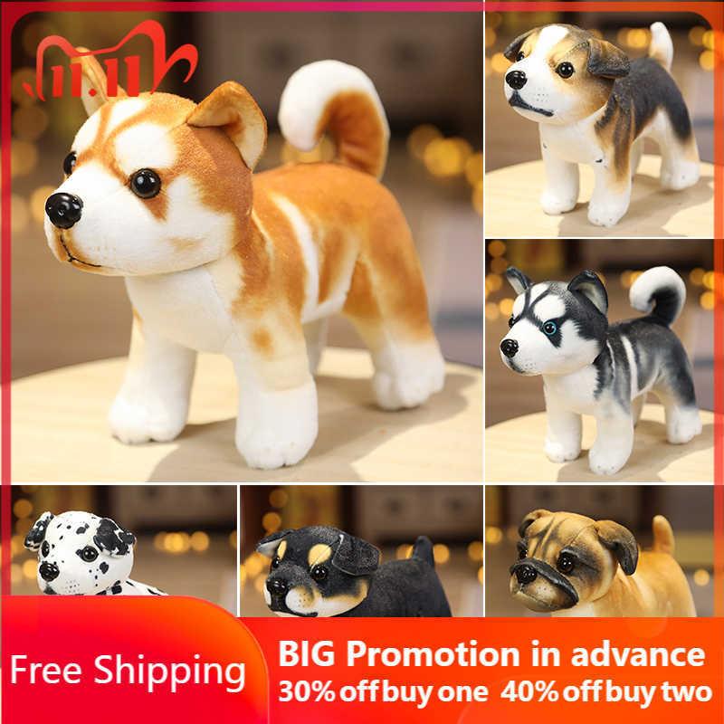 Real Life Standing Dog Stuffed Plush Toy Cute Dalmatian Beagle Rottweiler Husky Soft Plush Animal Toy Home Decor For Baby Gift H1025