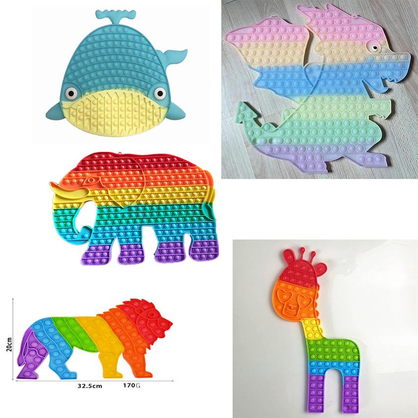 Fidget Toys 30cm 50cm Elephant Luminous Fire-breathing Dragon Sensory Push Bubble Anti Stress Children And Adults Decompression Toy Bubbles surprise w
