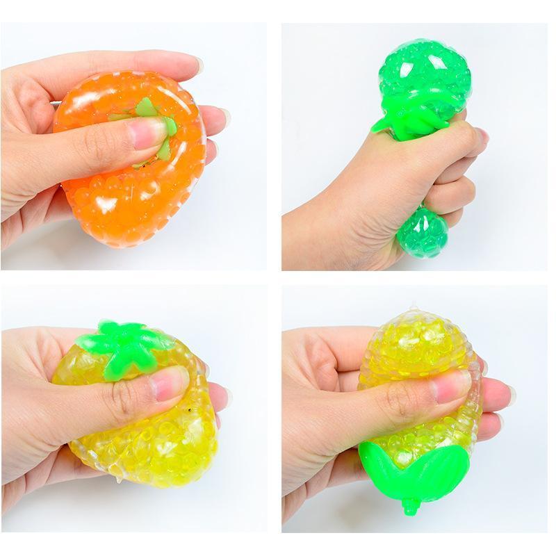 Fidget Decompression Finger Toy Peculiar Trick Vent Fruit Squeeze Grape Ball Pressure Water To Relieve Fidgeting Toys