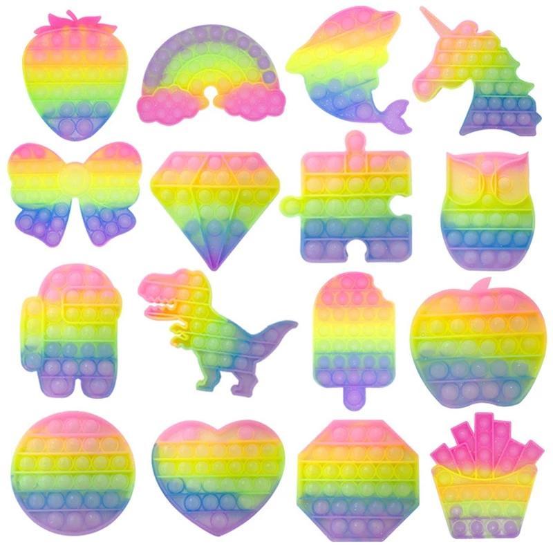 Fidget Toys Anti Stress Push Bubble Simple Dimple Sensory Reliever Squishy Needs Antistress For Adults Kids Game