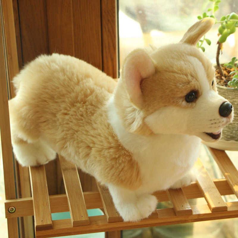 Lovely Plush Toy Simulation Dog Kids Dolls Corgi Stuffed Pet Soft Animal Toys For Children Girls Birthday Gift Home Decor Mascot H0910 H1025
