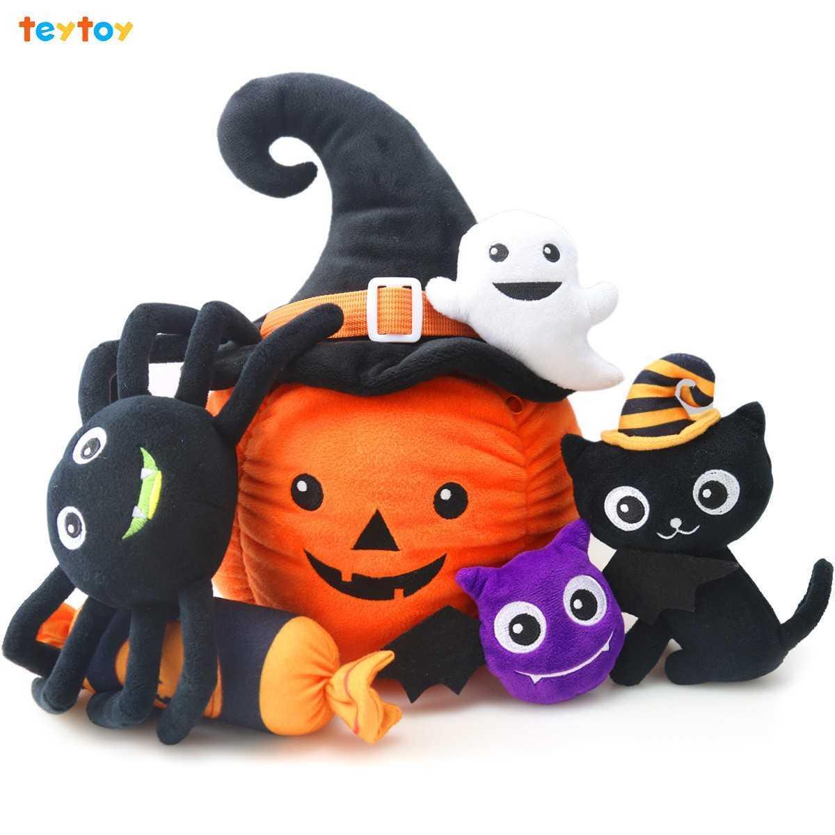 teytoy Halloween Plush Pumpkins Toy Set, 6PCS Plush Stuffed Novelty Toys For Kids, Ideal For Party Favours, Home Decoration H0910 H1025