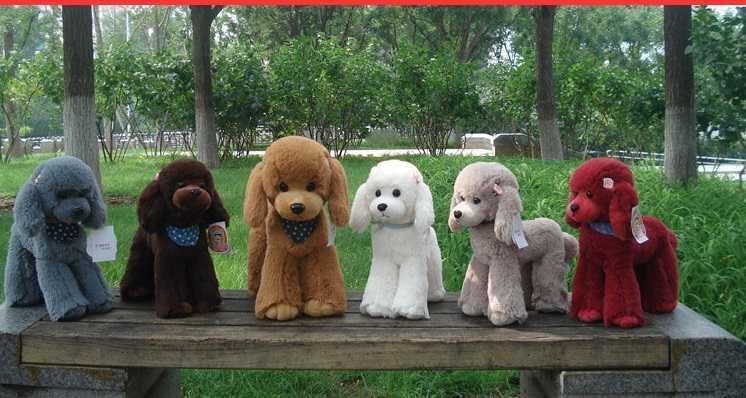 new high quality Poodle Puppy Dog Plush Toy Cute Simulation Bichon Teddy dog soothing doll soft Pillow birthday christmase gift H1025