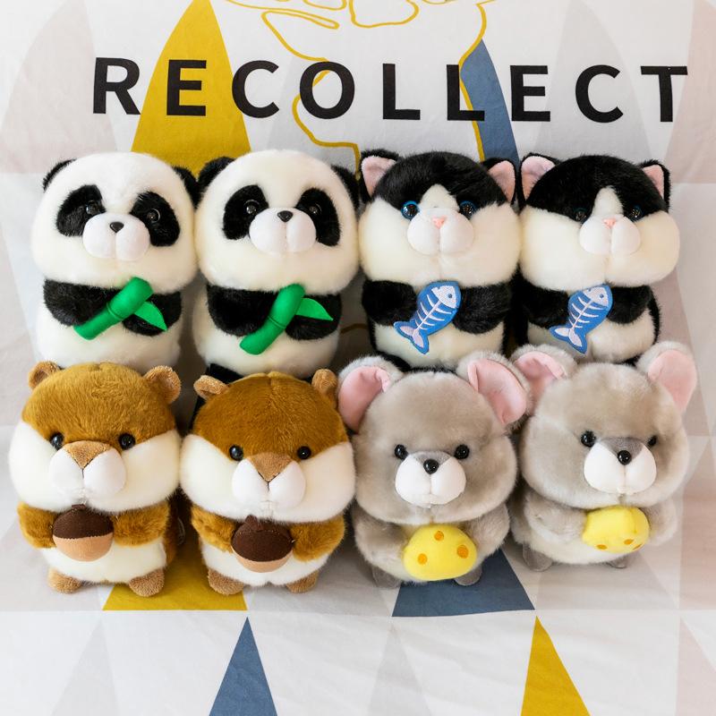 Cute children toy 20cm Stuffed Animal Panda Mouse Cat Plush Toys Kawaii Gifts for Boys Girls