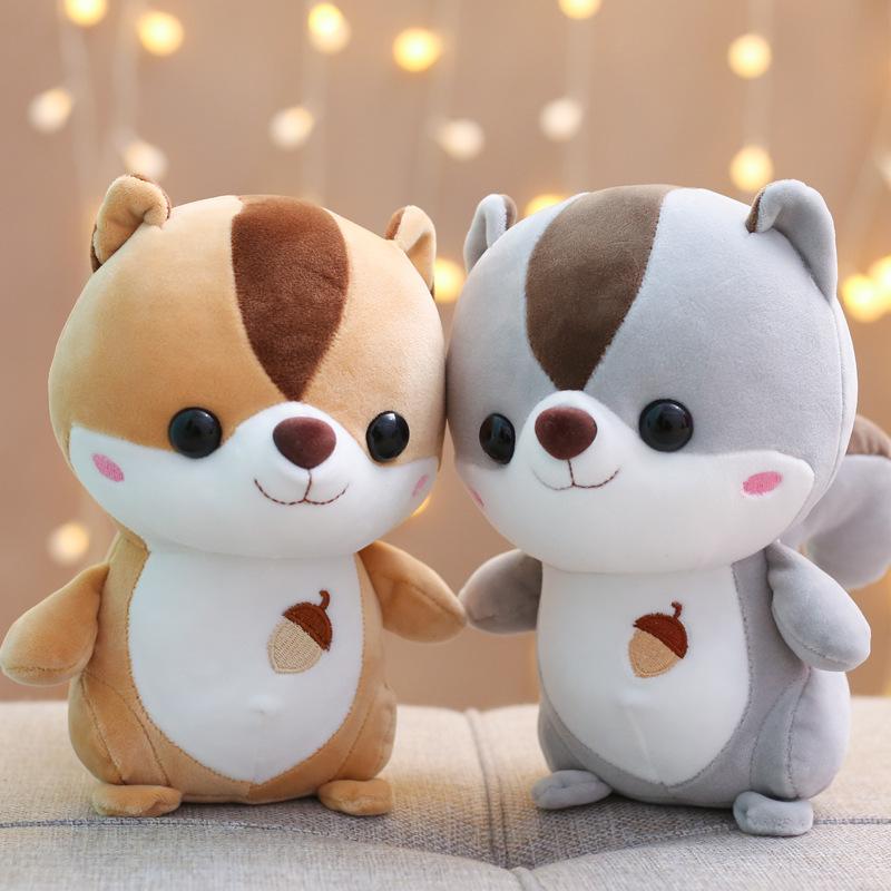 23cm Wholesale Squirrel Plush Toys Stuffed Animals Dolls Plush Toy Cute Doll Kids Toy Doll Soft Plush Toy Birthday Gifts