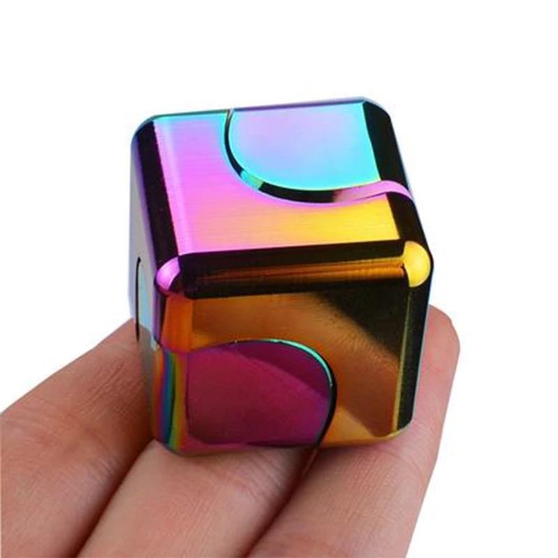 Finger Toys Children s Toy Gyro Magnetic Top Alloy Rotating Magic Cube Fingertip Spinning Decompression Artifact