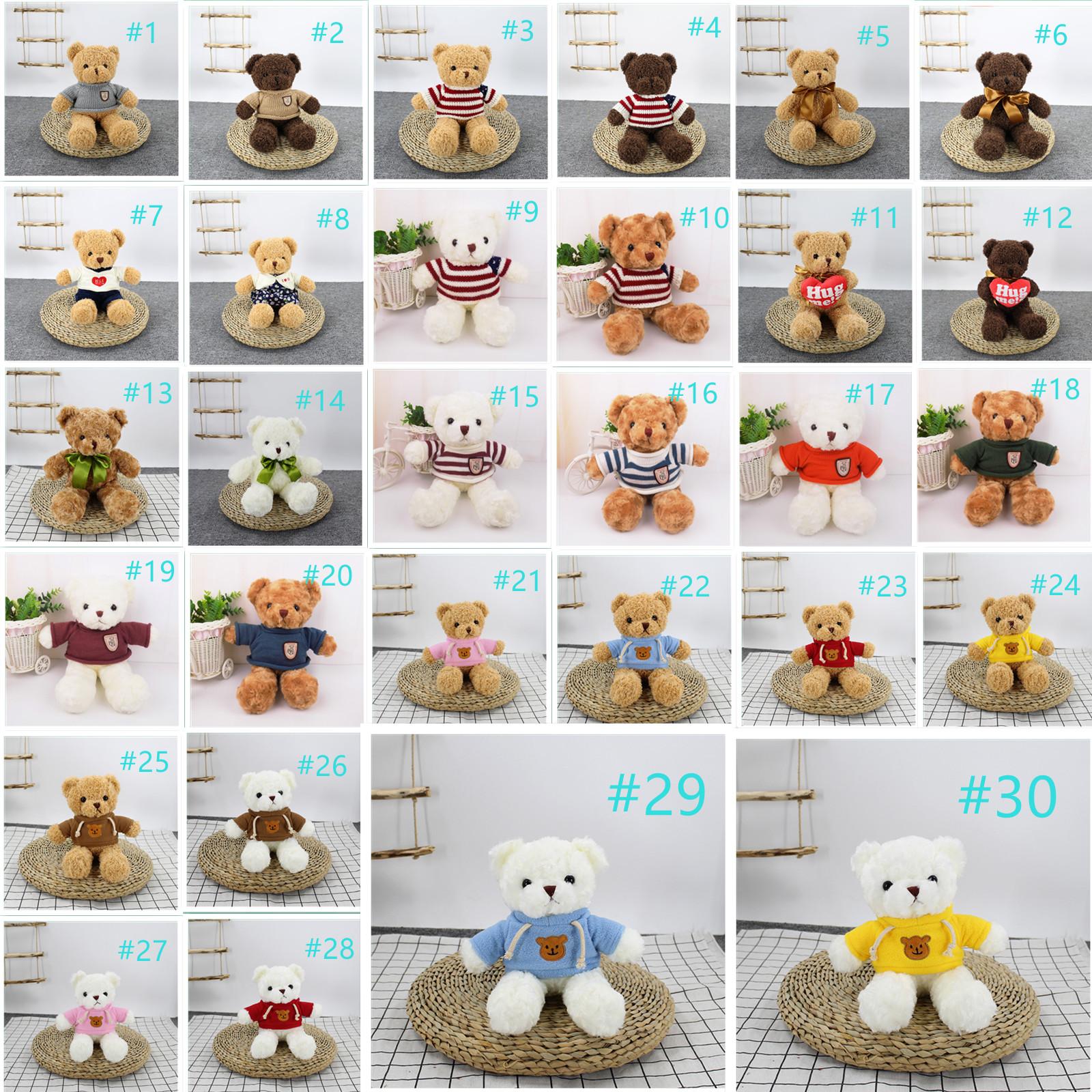 Teddy Bear 30CM 30 Style Latest Doll Plush Toys Soft Christmas Stuffed Animals Toy Children s Birthday Gifts Couple Confession Gift Supplies Wholesale
