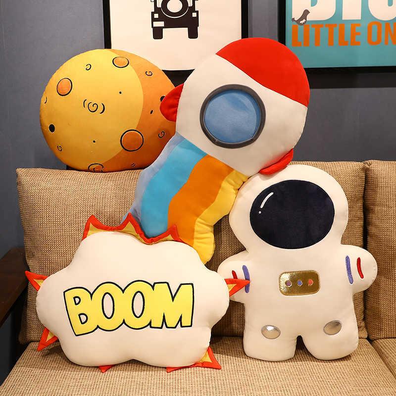 Nice Plush Astronaut Spaceship Toy Stuffed Soft Science Fiction Type Soft Doll Kids Toys Creative Toys Children Birthday Gift H1025