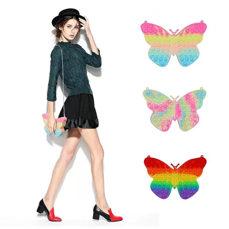 Fidget Toys Sensory Christmas halloween Butterfly coin purse Push Bubble Tie dye Anti Stress Educational Children Adults Decompression Toy Surprise wh