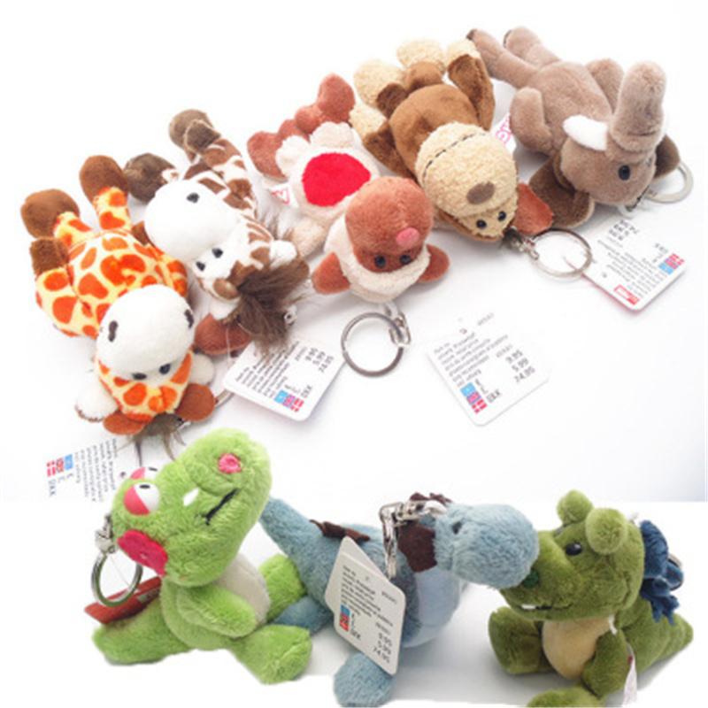 Mini Simulation Animal Keychain Plush PP Cotton Cute Zoo Animals Present