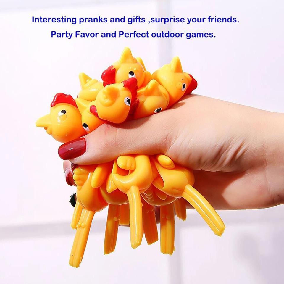 Hand Catapult Rubber Chicken Flick Chicken Flying Chicken Flingers Stretchy Christmas Gift Toys Flick Chickens Chicks Kids Toys