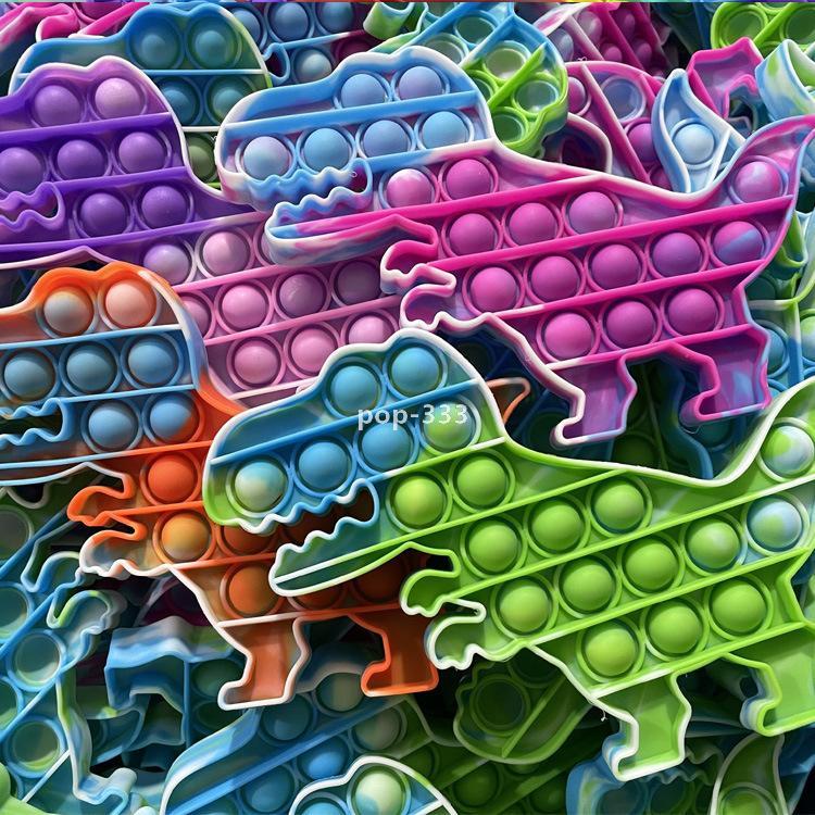 The dinosaur camouflage Fidget Toys Educational Push Bubble Press plate Sensory Anxiety Stress Reliever Kids Mental Arithmetic Intelligence