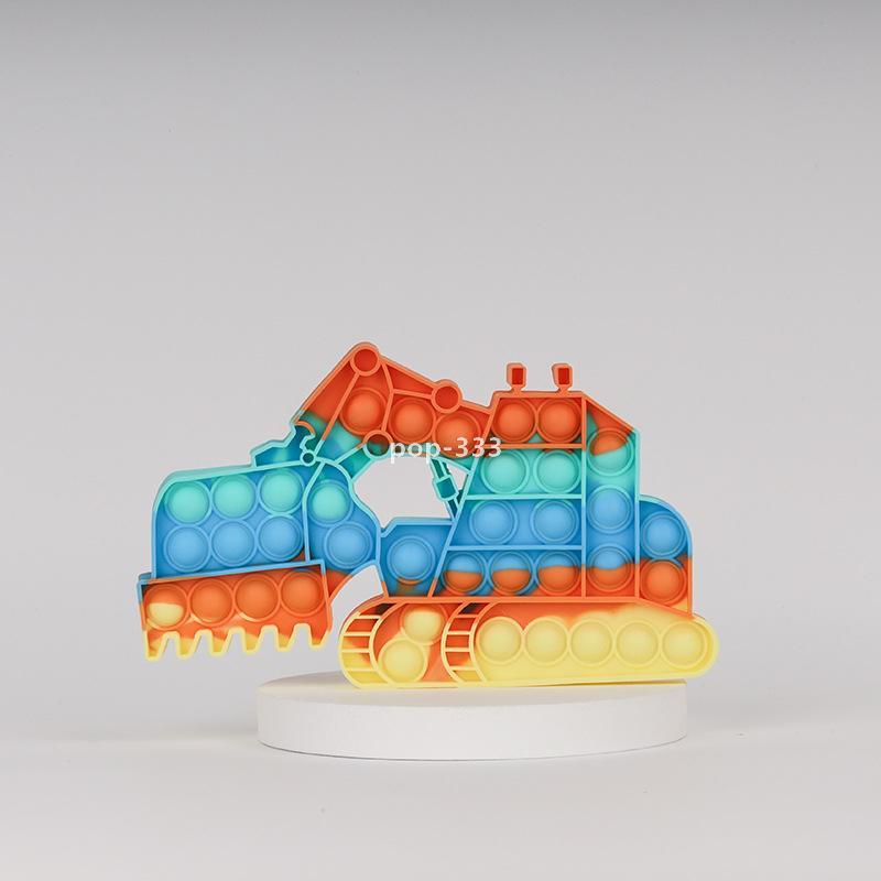 Digger Shape Fidgets Stress Relief Squeeze Toys for Kid Squishy Sensory Anti-Stress Game Hand Simple Dimple Fidget Relax Toy