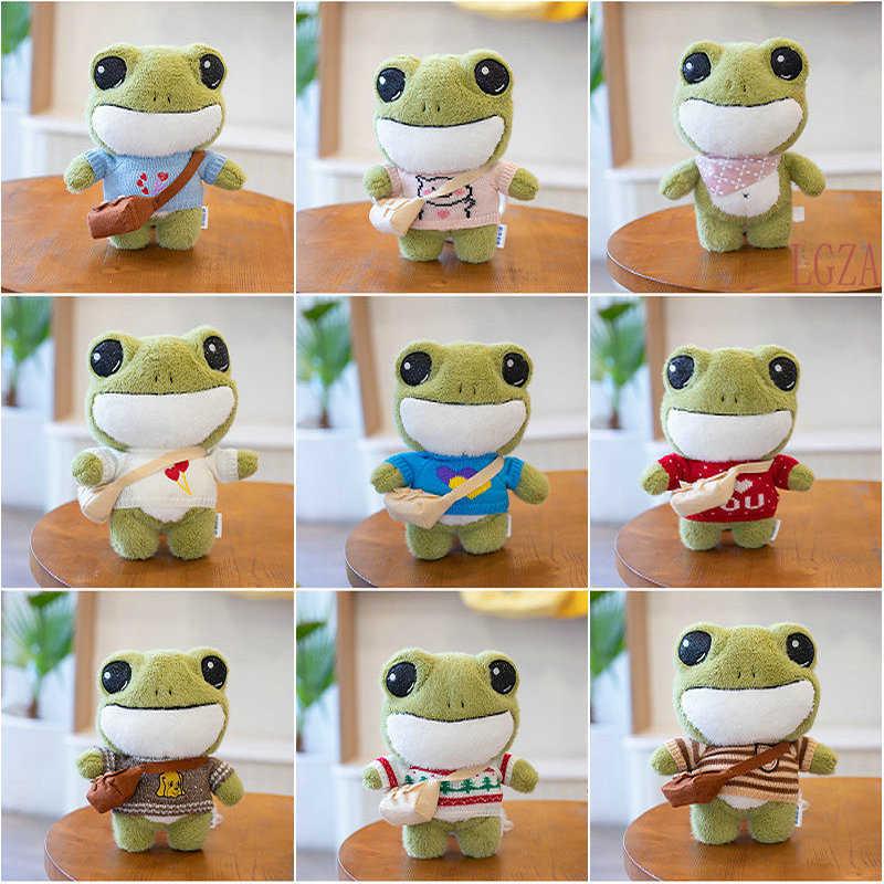 29cm 9 Styles Frog Plush Toys Various outfits Traveling frog Animal Stuffed Plush Doll Toys for Children Girlfriend H1025