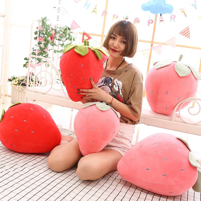 Cute Strawberry Plush Toys Dolls for Kids Children Soft Stuffed Animals Toy Pillow Bedroom Decoration Birthday Gifts High Quality 22cm