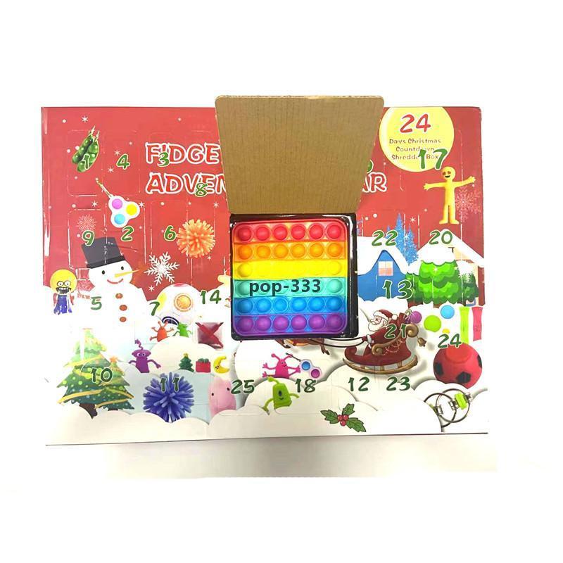 Fidget Toy Christmas Countdown Calendar Toys for Girls Boys Kids Adults , Surprise Relief Stress Count Down Holiday Party (In stock) 25 Pcs