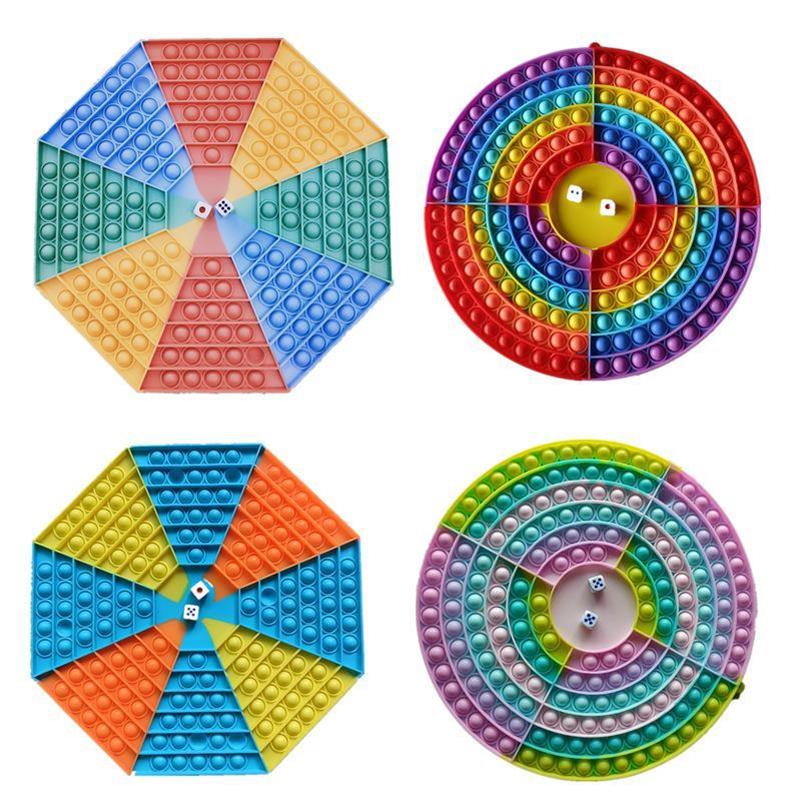 Big Size Fidget Decompression Toy Giant checkerboard Round Bubble With Letter Wholesale Anxiety Release Toys Kids