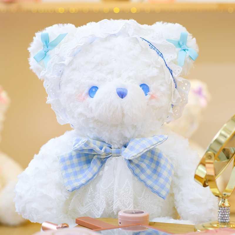 Lolita Kawaii Lolita Bear Lace Rabbit Teddy Bear Plush Animal Cute Soft Girl Doll Toy Room Decoration Ornament H1025