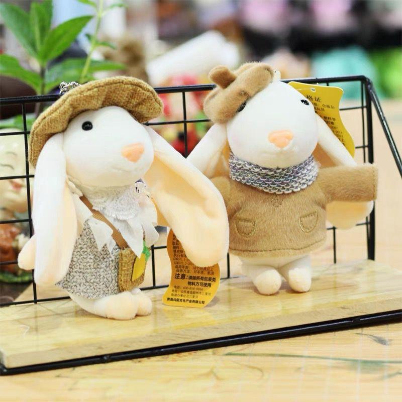 14cm rabbit pendant keychain plush toy cute stuffed animal toys bag pendants girls children gift