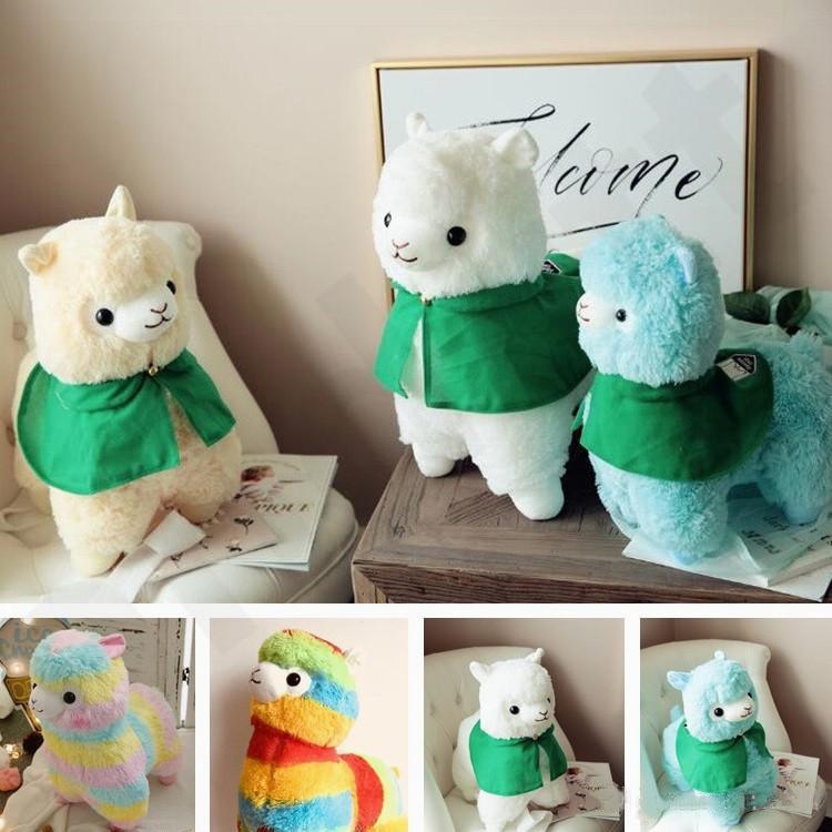 Bobbi Bear Rainbow Sheep Doll Grass Mud Horse Animal Alpaca Plush Toy 35cm Valentine s Day Christmas Gifts Instead Of You To Accompany Her