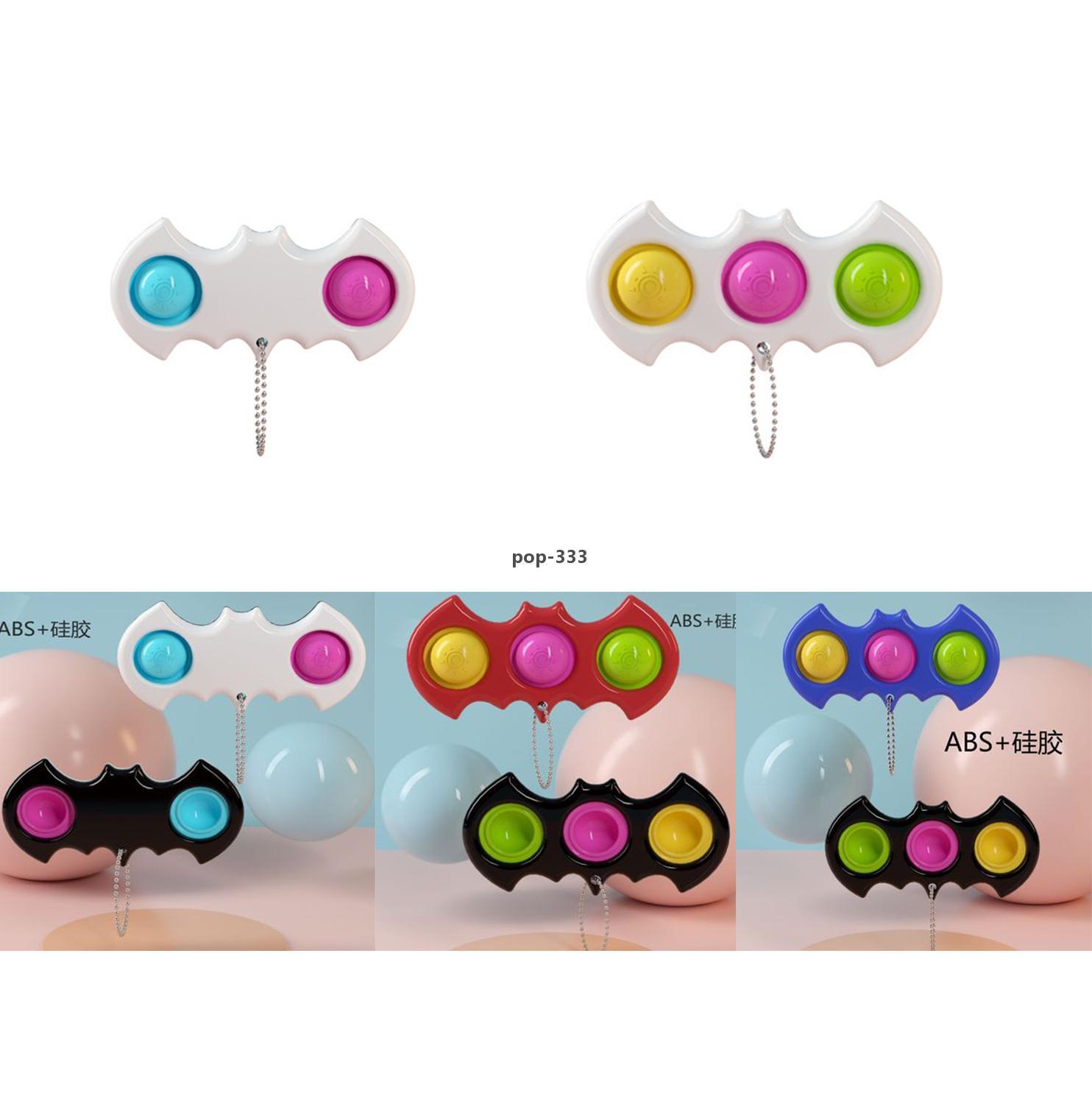 Fidget Reliver Stress Toys Black Bat Squadron Keychain Push it Bubble Antistress Adult Children Sensory Toy