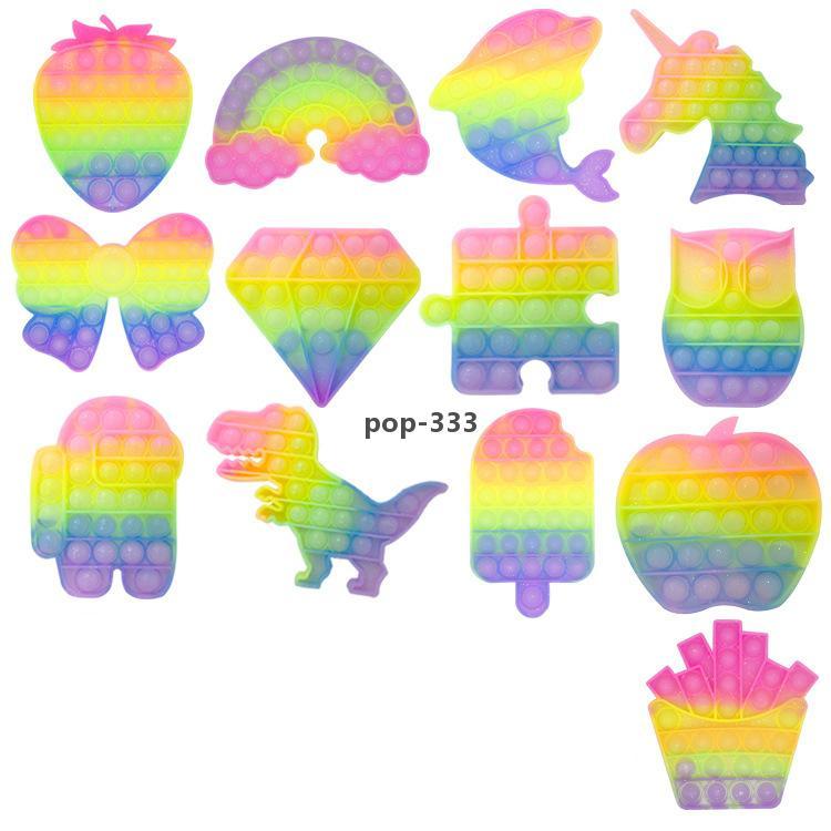 17 Style Push Fidget Bubble Sensory Toy Funny Anti-stress Needs Squish Adult Child Stress Reliver Toys Children s Desktop PuzzleToys C