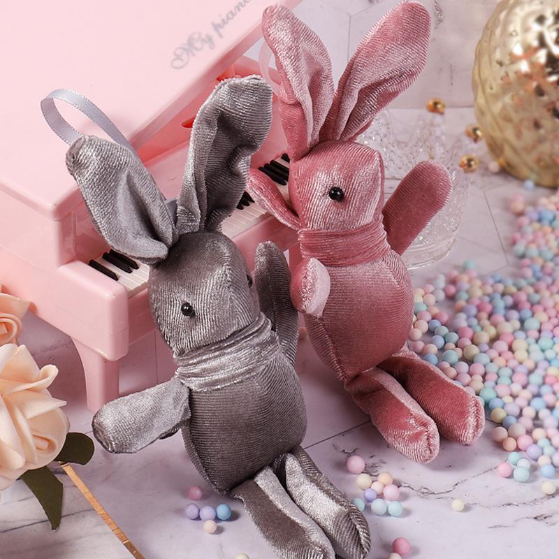 Wishing rabbit doll web celebrity Douyin with eternal bouquet key chain pendant gift box plush accessories