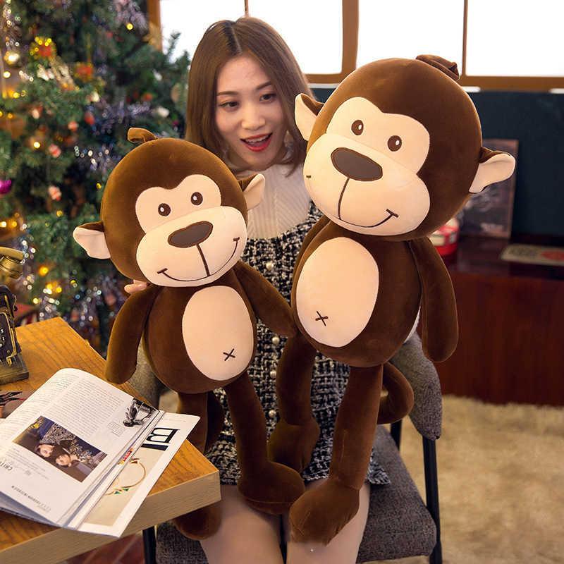 30-70cm cute monkey doll plush toy soft pillow monkey plush stuffed animal child boy girlfriend gift WJ124 H1025