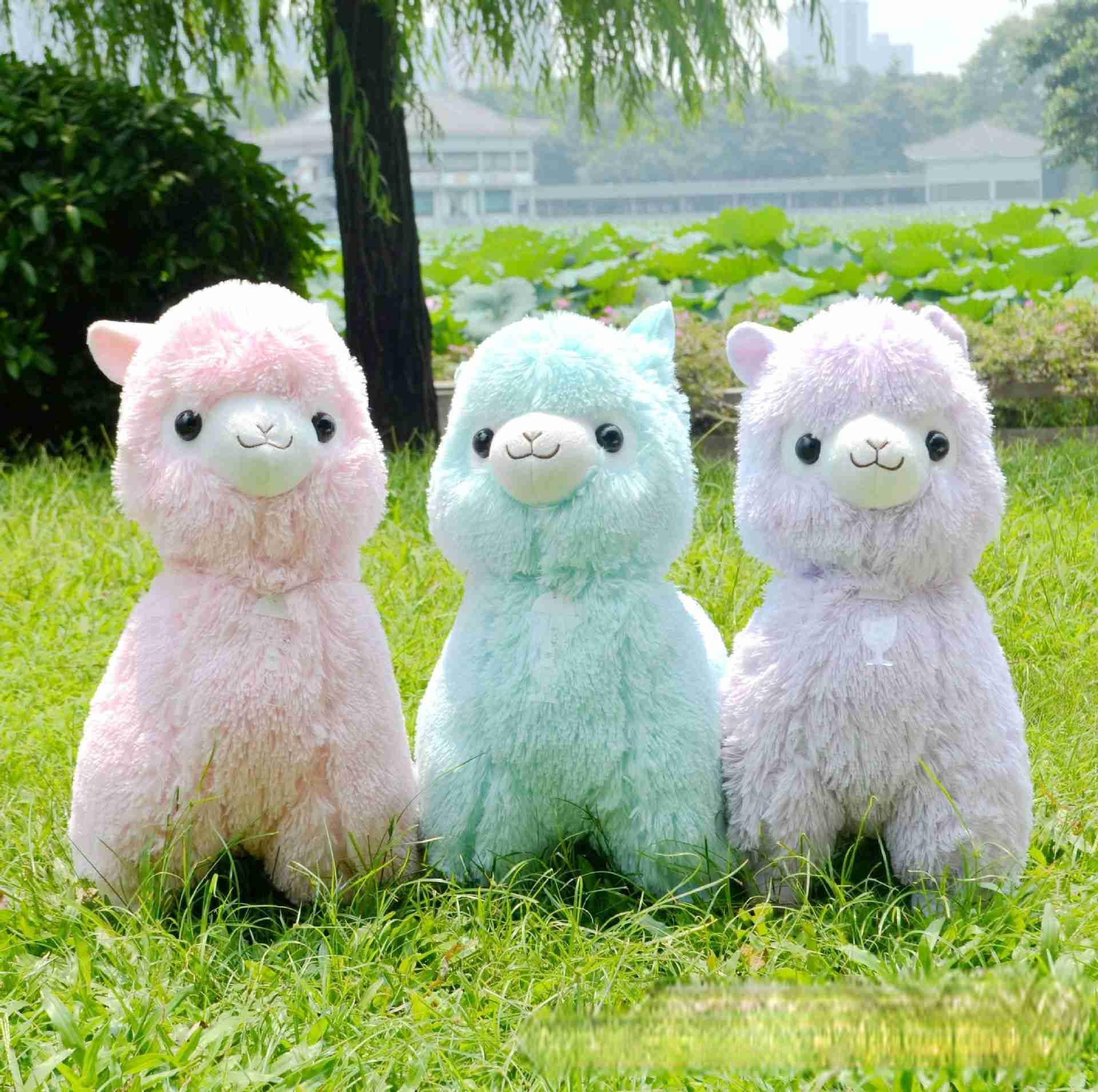 Dropship 35 Alpaca Vicugna Pacos Lama Arpakasso Alpacasso Stuffed Plush Doll Animal Toy Kid Gift H1025