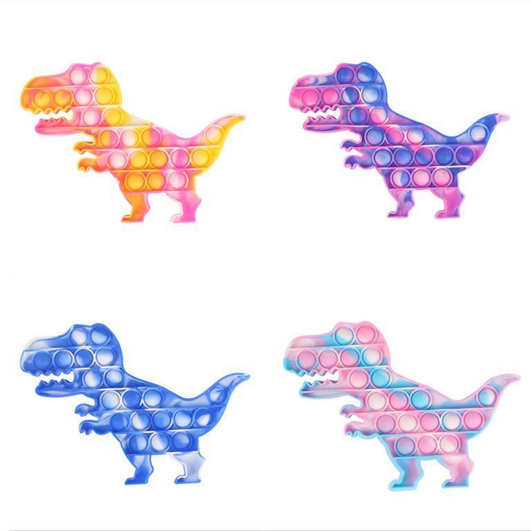 Fidget Toys Decompression Push its Camouflage The Shape of Dinosaur Popper Bubble Fingertip Sensory Toy for Children Gifts
