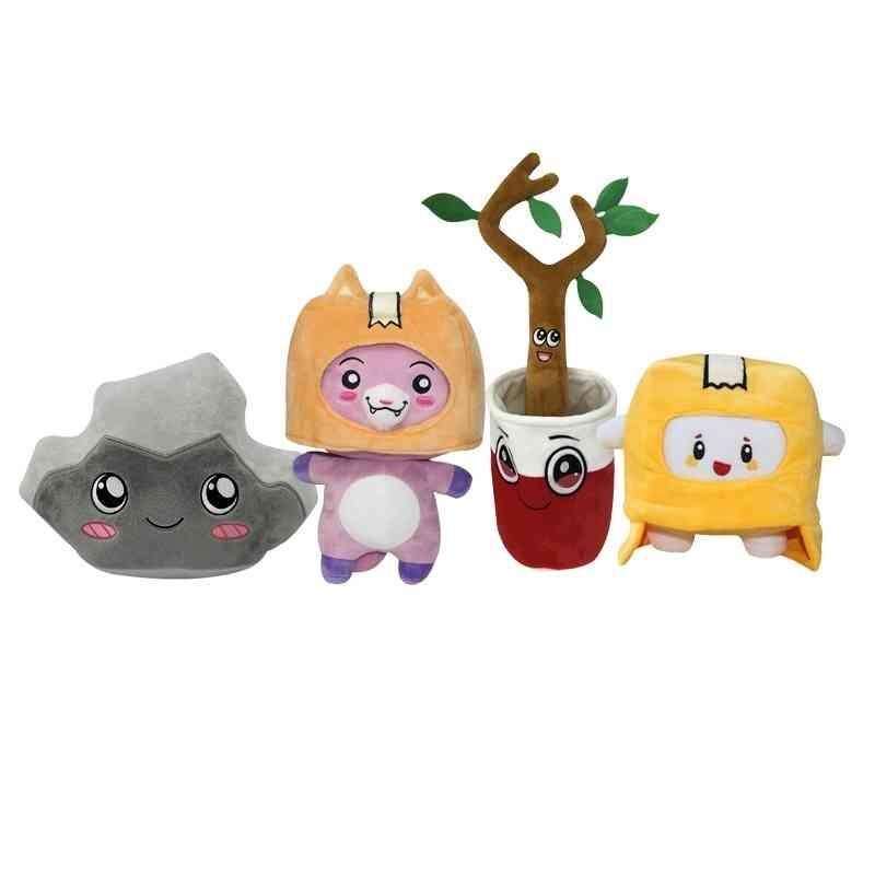 Lankybox carton villain transformed into Cat head cover can tree fork plush toy customization