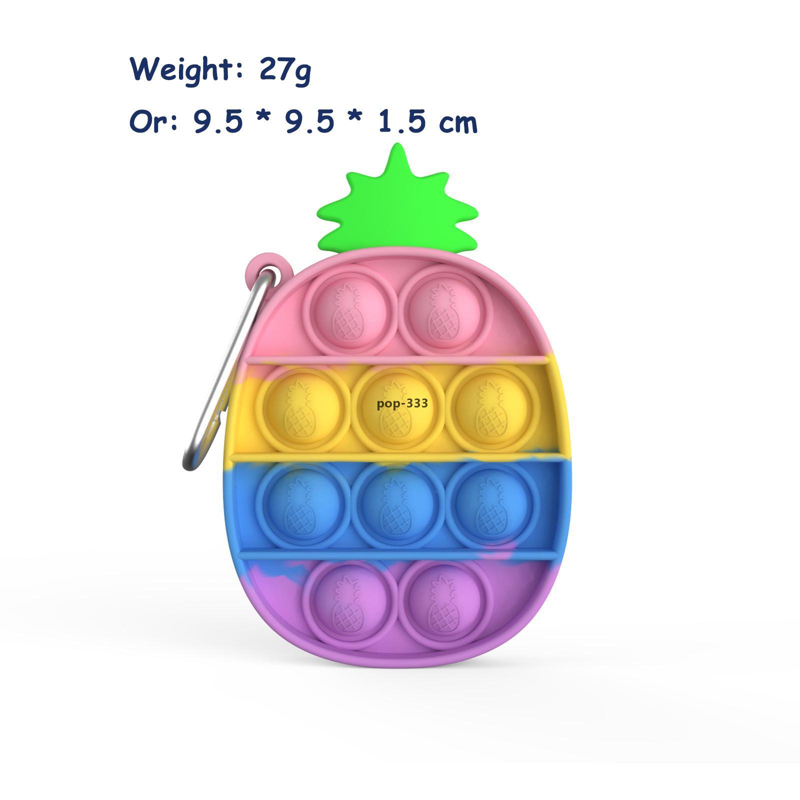 Decompression Relieve Autism Fidget Reliver Stress Toys Rainbow Push It Bubble Adult Children Antistress Sensory Toy