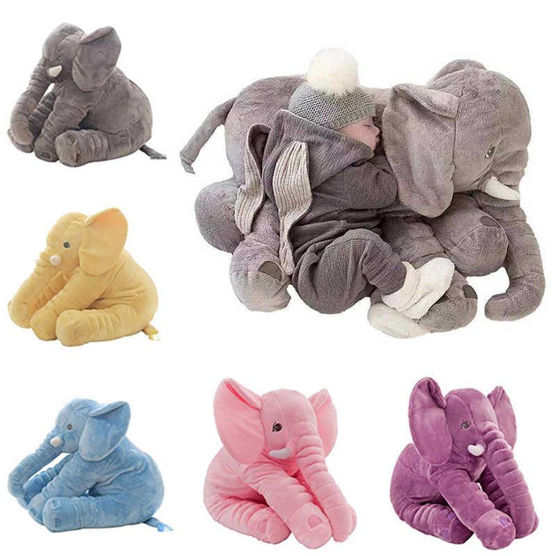 40/60 CM cute Plush Elephant Toy with Long Nose Stuffed Animal Pillow Soft Appease sleeping Toy Baby Cushion Doll H0910 H1025